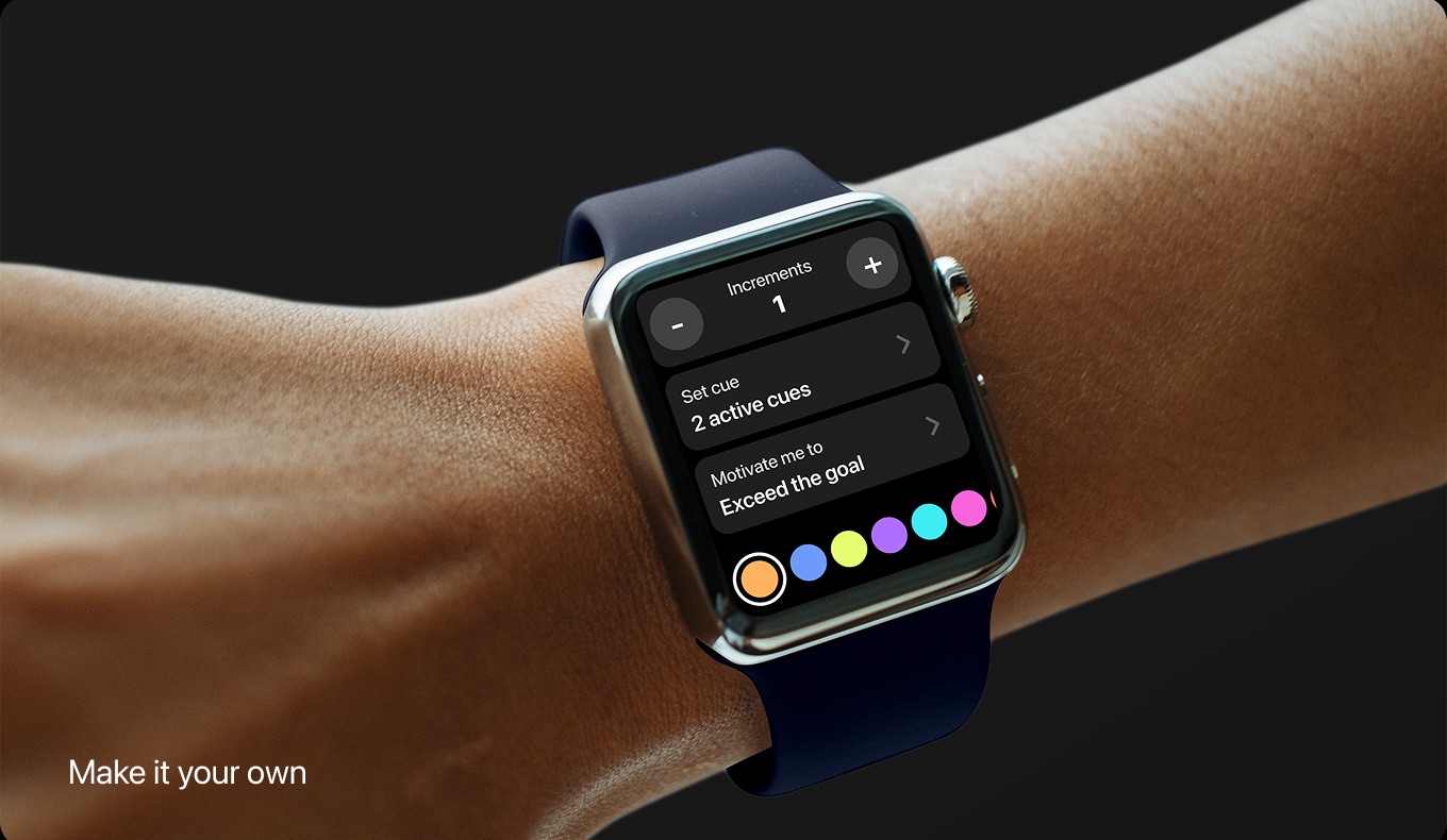 Apple Watch on a wrist showing Teller settings — make it your own